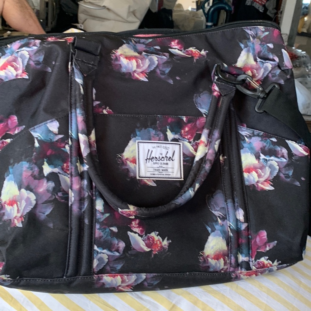 Herschel floral print diaper bag and changing mat